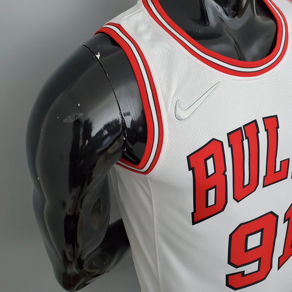 CAMISA NBA CHICAGO BULLS #91 RODMAN - 75° ANIVERSáRIO WHITE