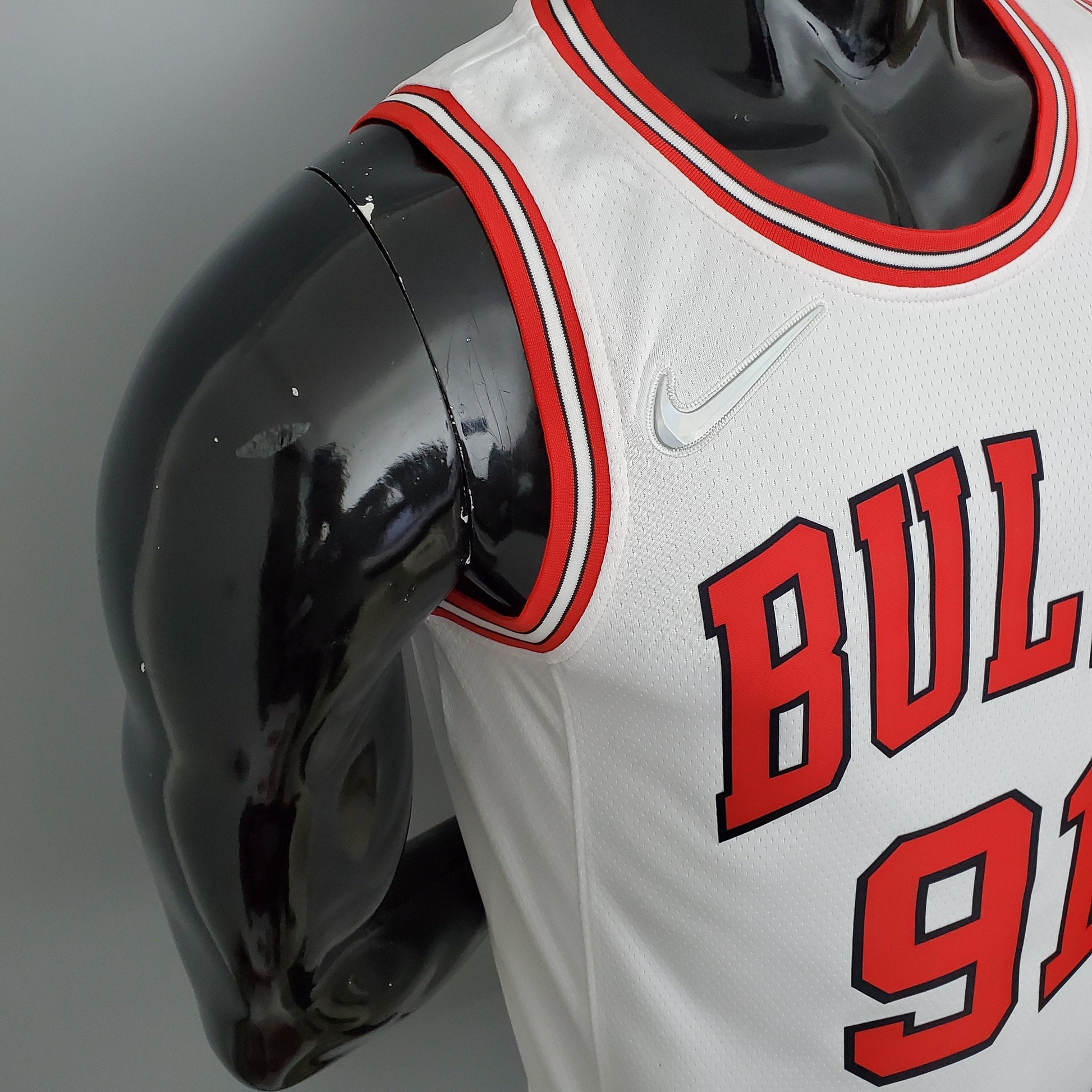 CAMISA NBA CHICAGO BULLS #91 RODMAN - 75° ANIVERSáRIO WHITE