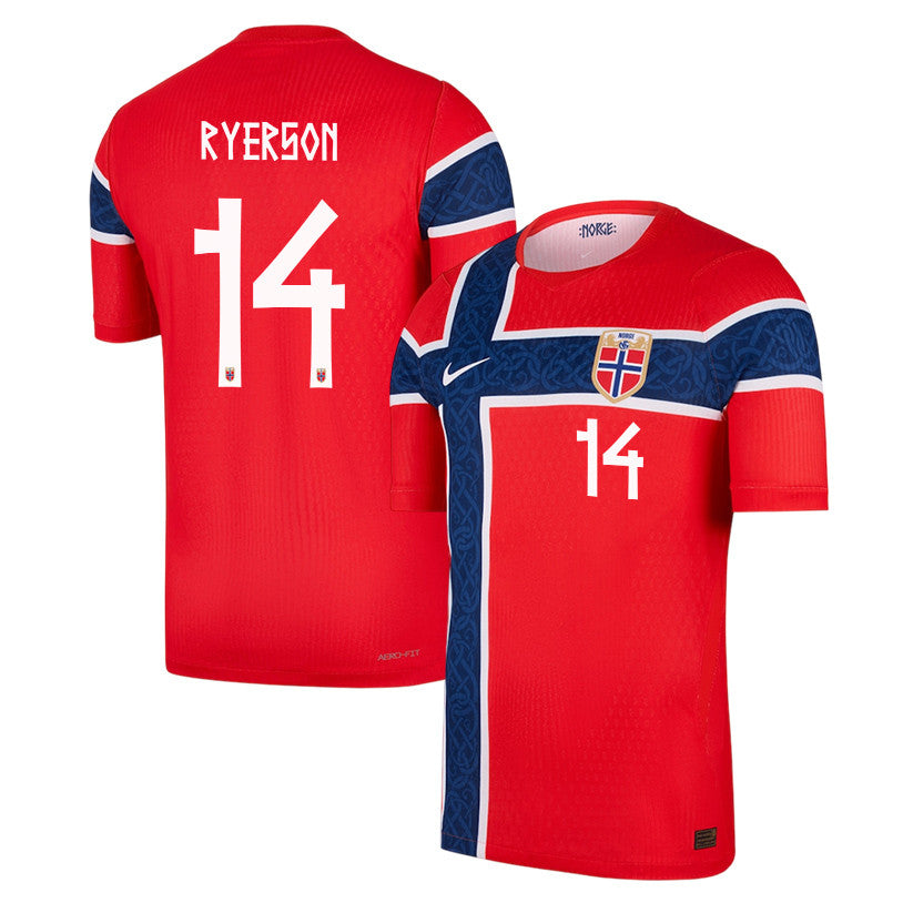 Julian Ryerson 14 Norway National Team 2026 Home Soccer Jersey - Red, Men