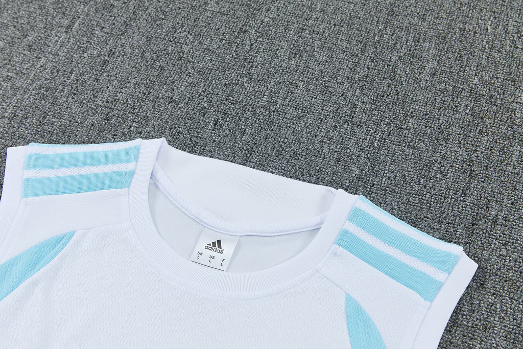 Argentina 2026-27 Sleeveless Training Set Men Soccer Kit – White