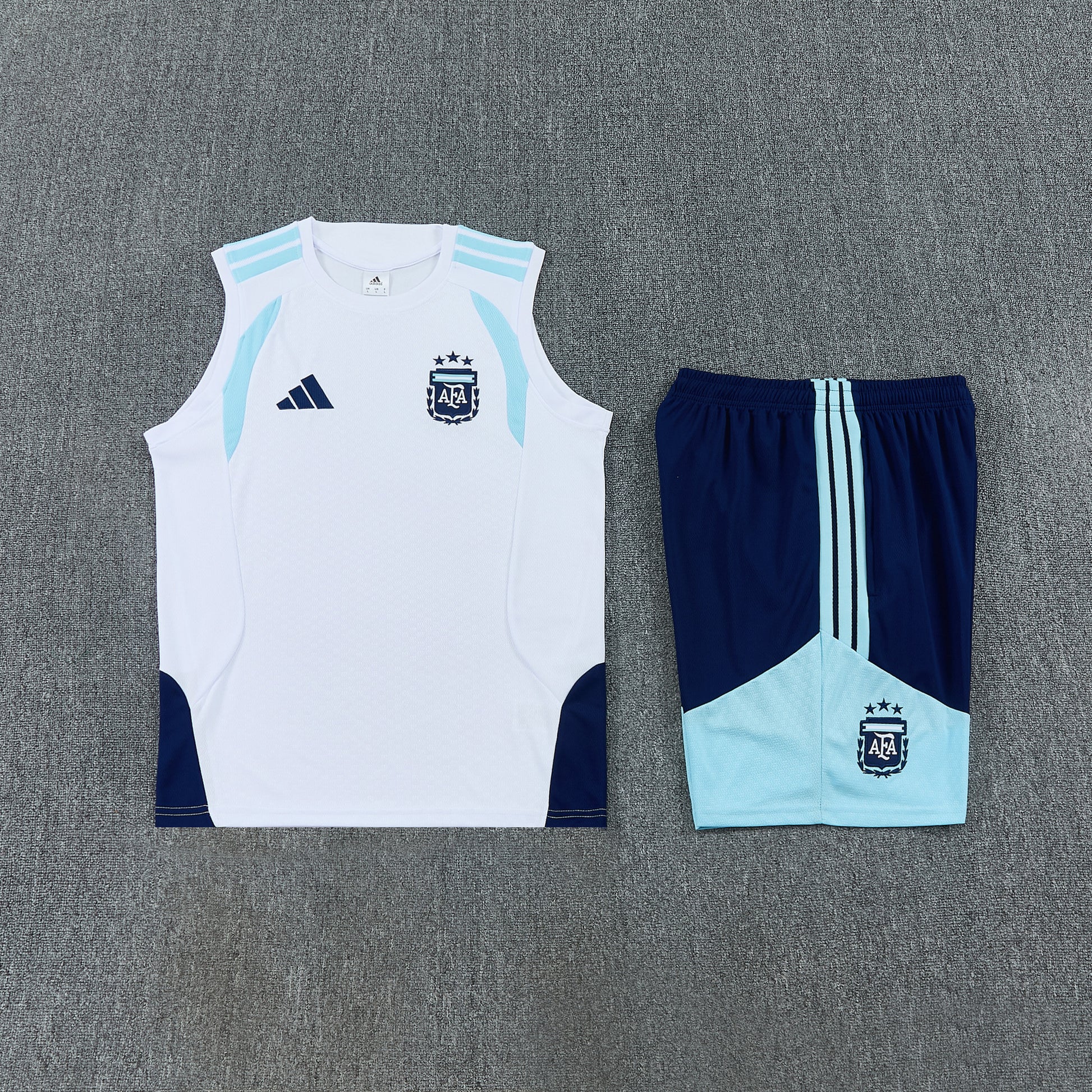 Argentina 2026-27 Sleeveless Training Set Men Soccer Kit – White