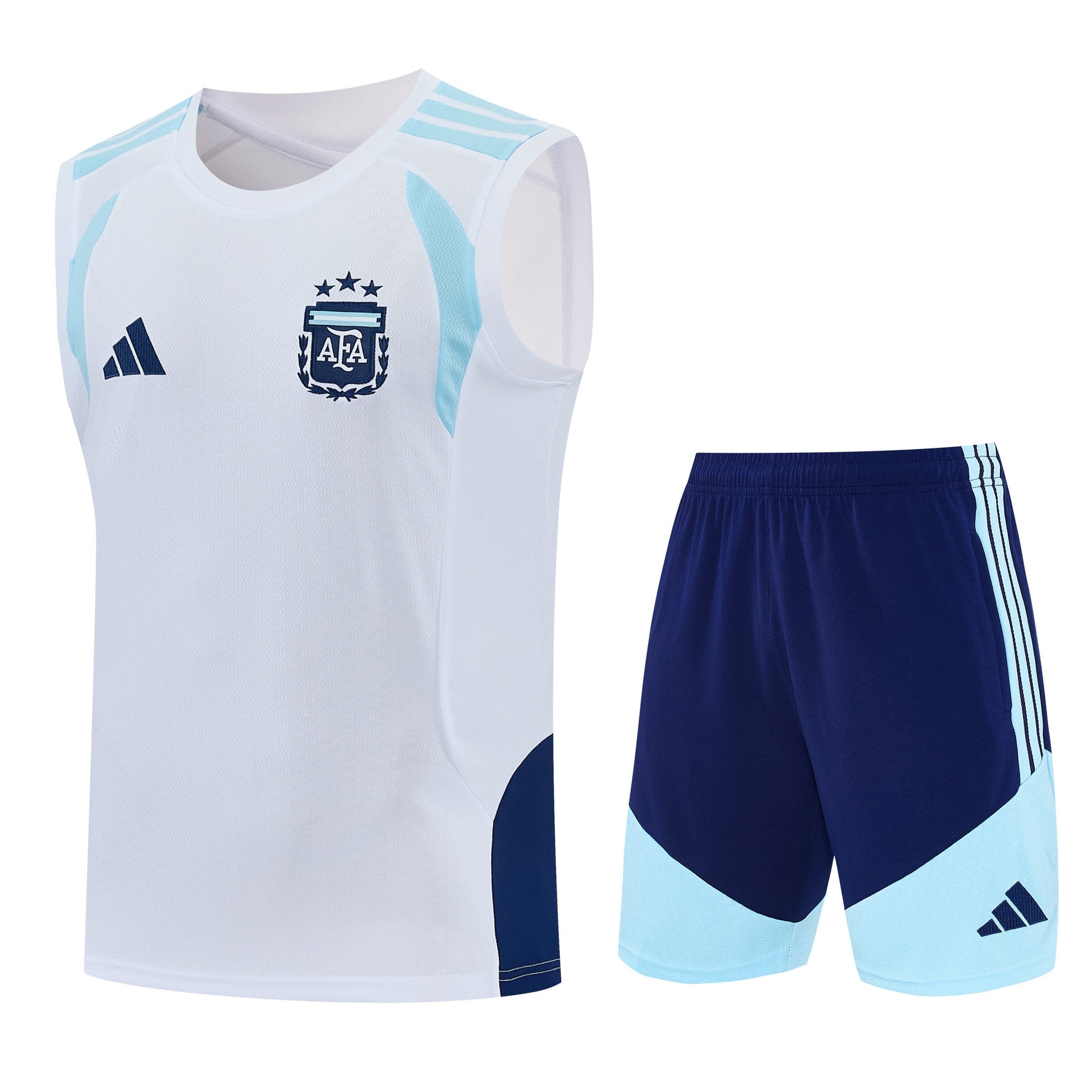 Argentina 2026-27 Sleeveless Training Set Men Soccer Kit – White