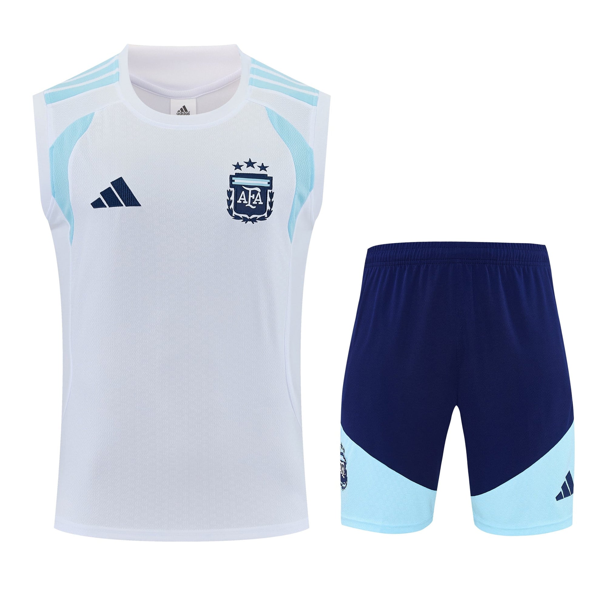 Argentina 2026-27 Sleeveless Training Set Men Soccer Kit – White