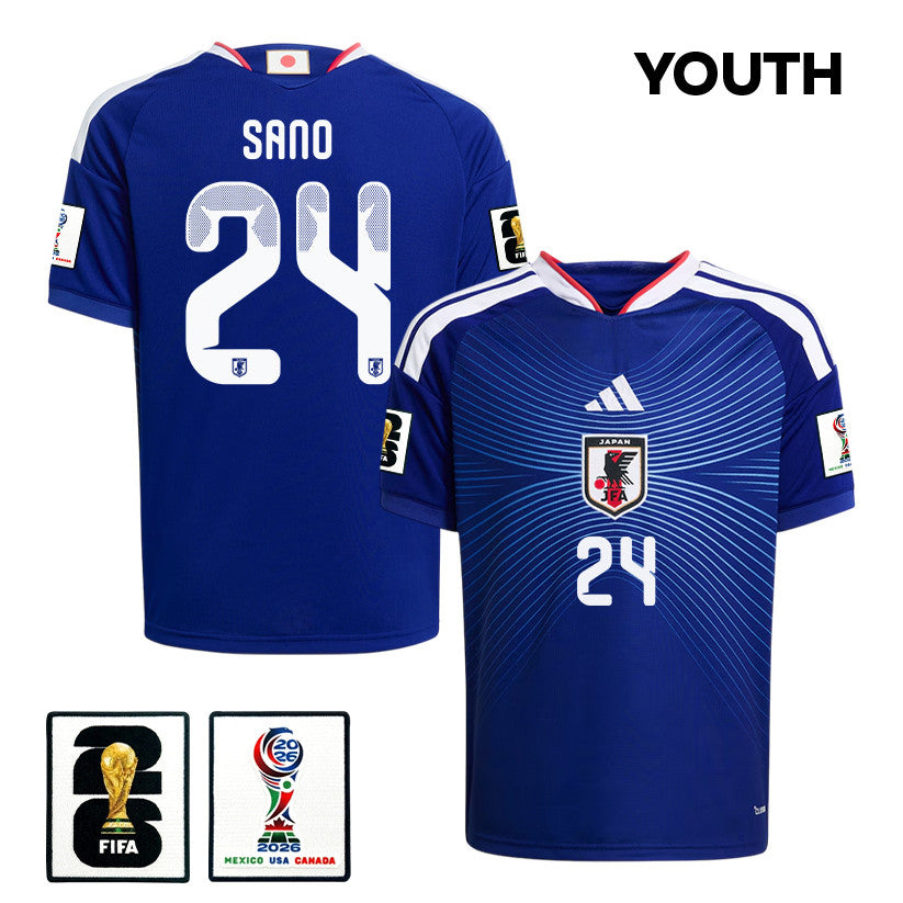 Kaishu Sano 24 Youth Japan National Team 2026 Home Soccer Jersey - Blue