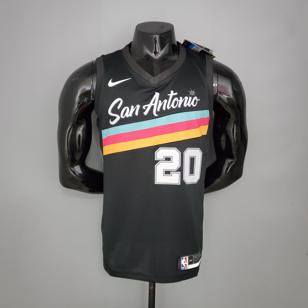 CAMISA NBA SAN ANTONIO SPURS #20 GINOBILI - CITY EDITION BLACK