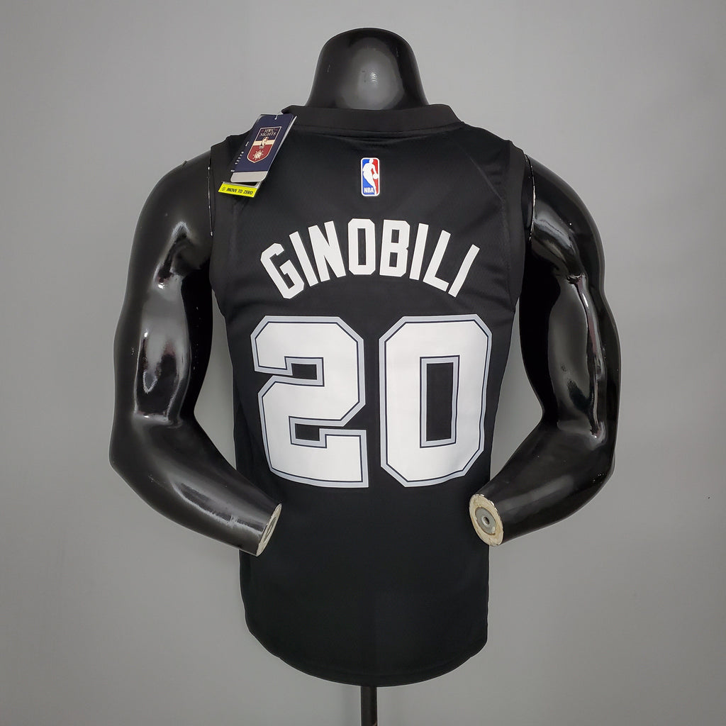 CAMISA NBA SAN ANTONIO SPURS #20 GINOBILI - CITY EDITION BLACK
