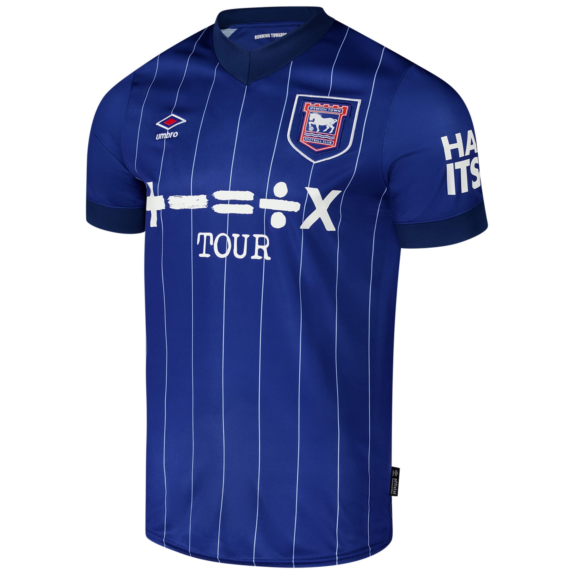 Ipswich Town F.C. Umbro 2024/25 Home Custom Soccer Shirt - Blue