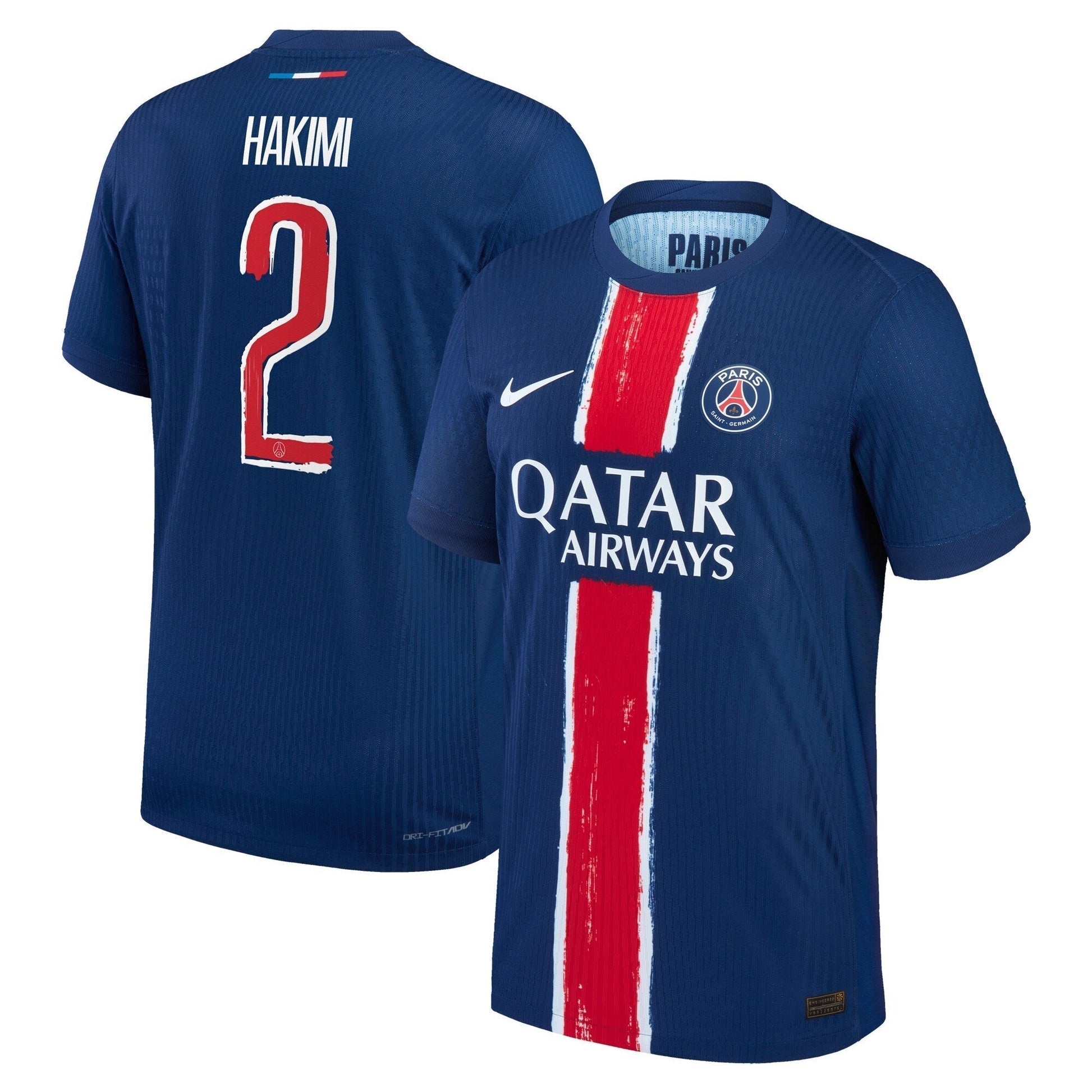 Paris Saint-Germain Dri-FIT ADV Home Match Soccer Shirt 2025 with Cup printing Hakimi 2 - Blue