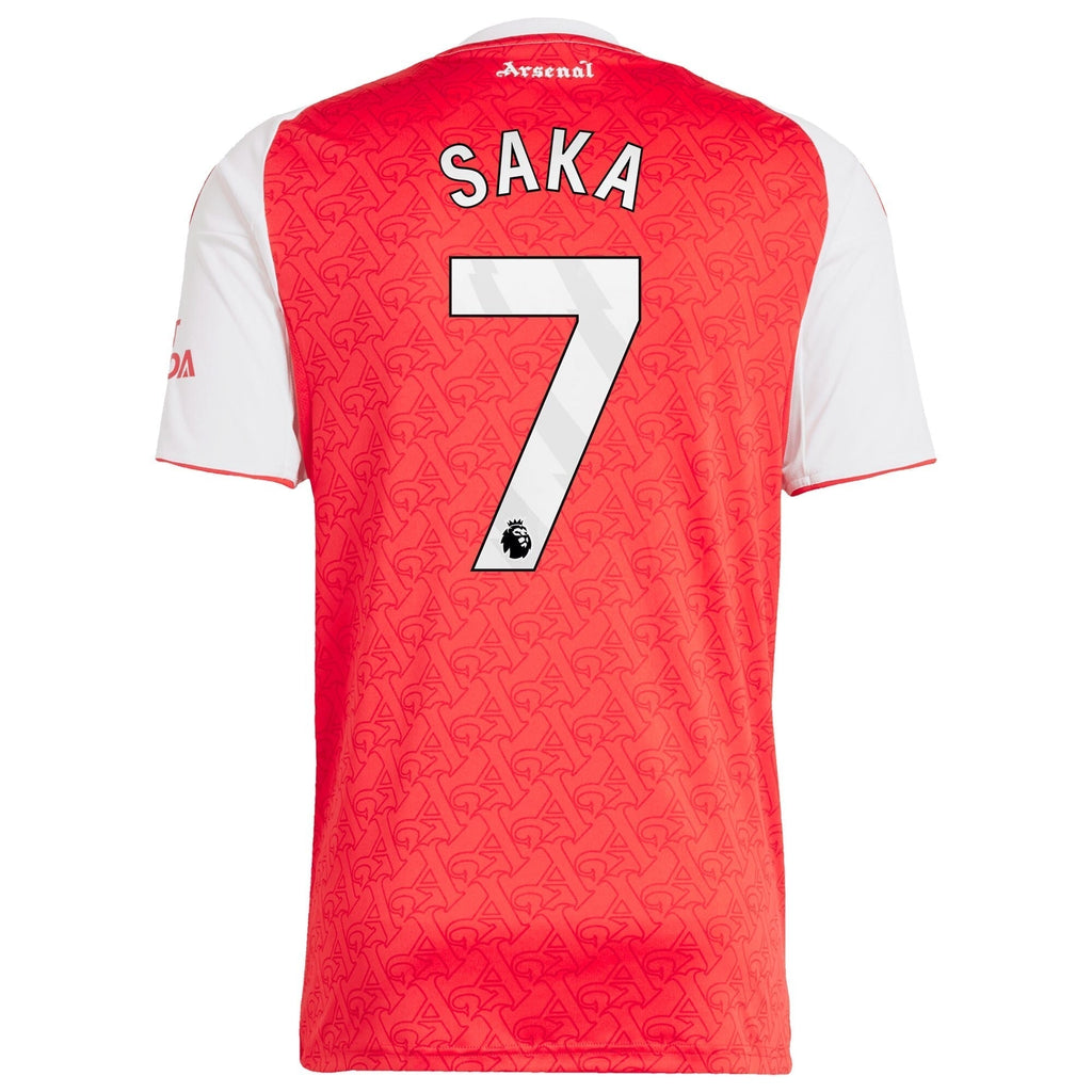 Bukayo Saka Arsenal 2025/26 Home Player Soccer Shirt - Red
