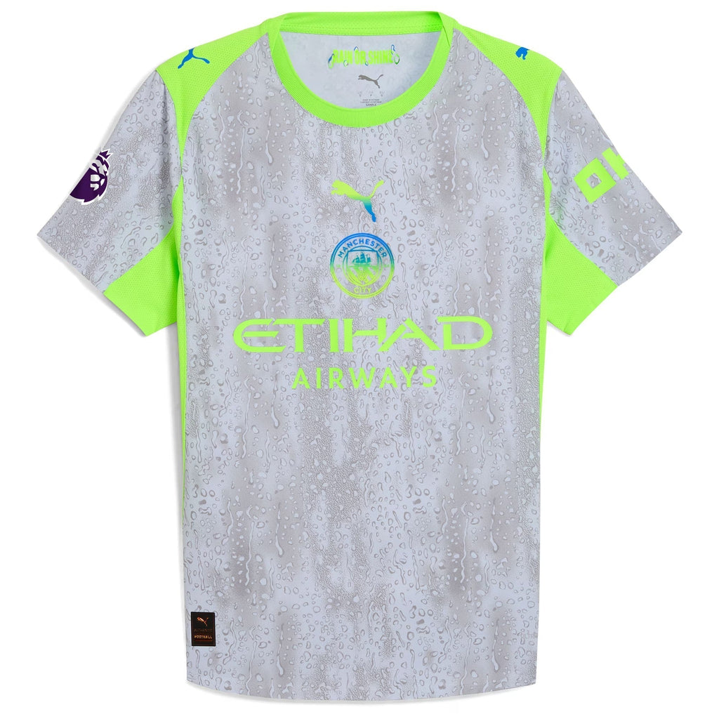 Erling Haaland Manchester City 2025/26 Third Soccer Shirt - Green/Neon Green