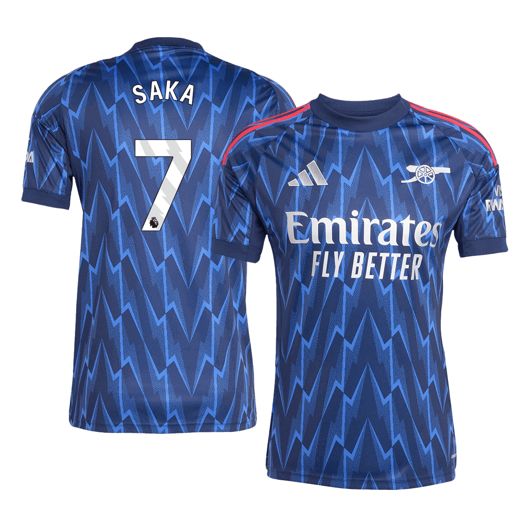 SAKA #7 Arsenal Away Football Shirt 2025/26 Blue