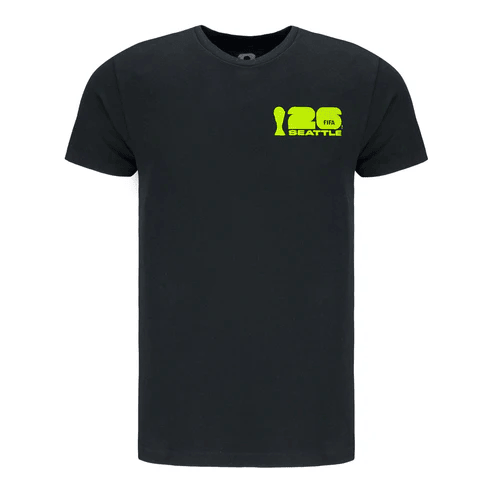 Seattle FIFA World Cup 2026 Wave Poster Graphic T-Shirt - Black