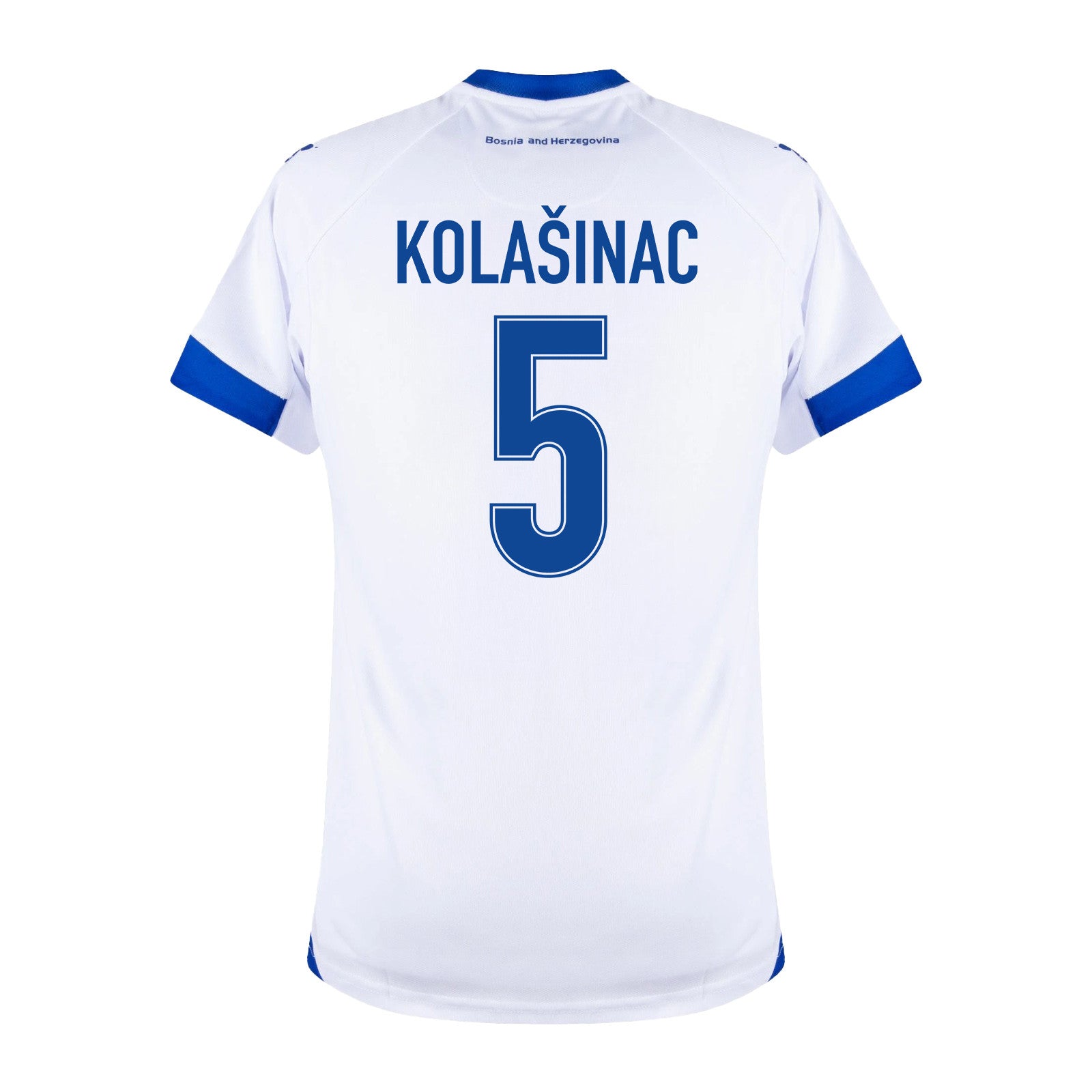 Sead Kolašinac #5 Bosnia and Herzegovina Away World Cup 2026 Soccer Jersey - White, Men