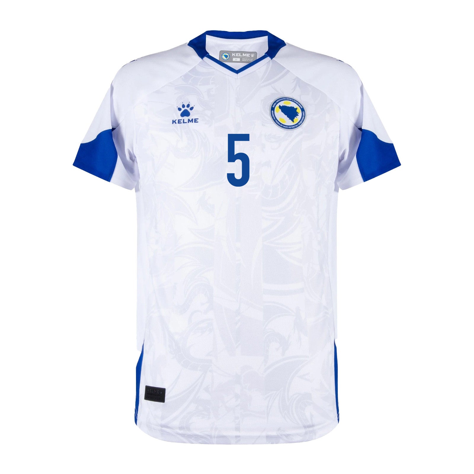 Sead Kolašinac #5 Bosnia and Herzegovina Away World Cup 2026 Soccer Jersey - White, Men