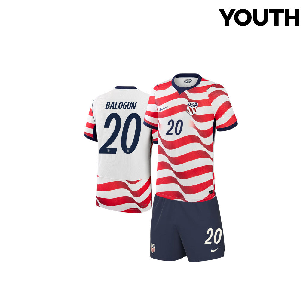 Folarin Balogun #20 USMNT  World Cup 2026 YOUTH Home Soccer Jersey