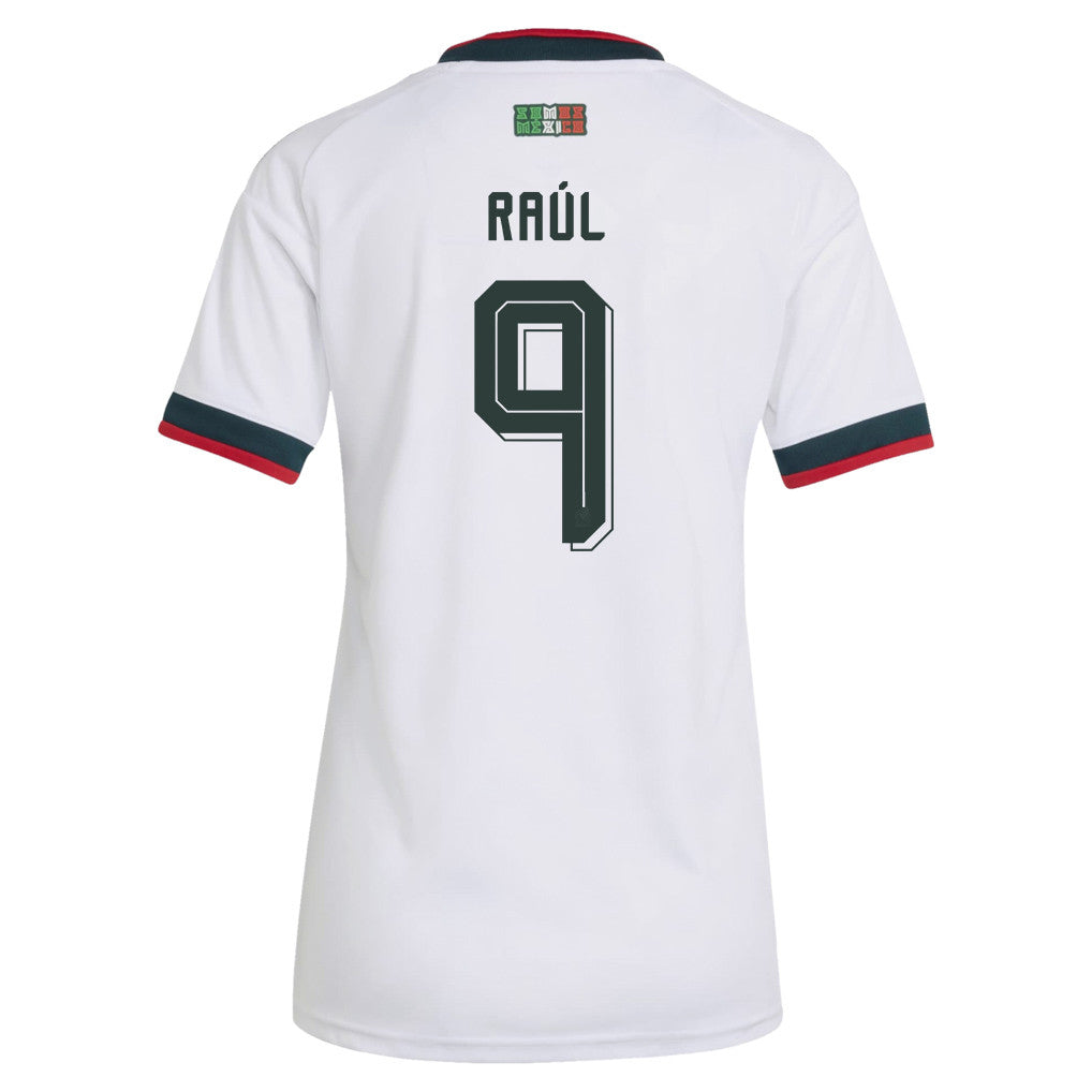 Raúl Jiménez #9 Women's Mexico World Cup 2026 National Team Away Soccer Jersey - White