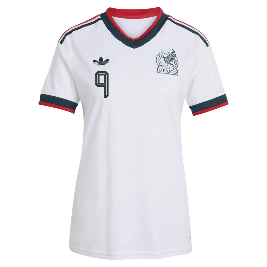Raúl Jiménez #9 Women's Mexico World Cup 2026 National Team Away Soccer Jersey - White