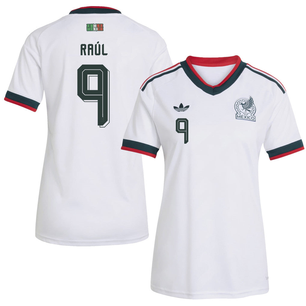 Raúl Jiménez #9 Women's Mexico World Cup 2026 National Team Away Soccer Jersey - White
