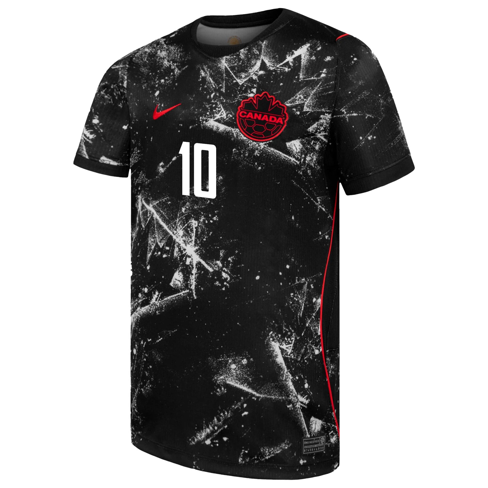 Jonathan David #10 Youth Canada National Team World Cup 2026 Away Soccer Jersey - Black
