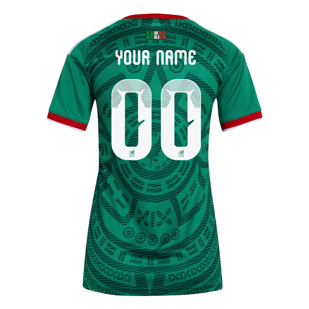 Mexico National Team World Cup 2026 Women's Home Soccer Jersey - Personalized - Green