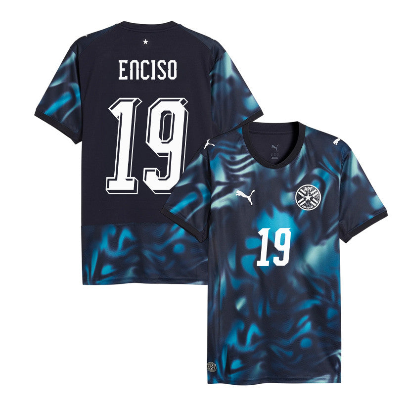 Julio Enciso #19 Paraguay National Team World Cup 2026 Away Soccer Jersey - Navy, Men
