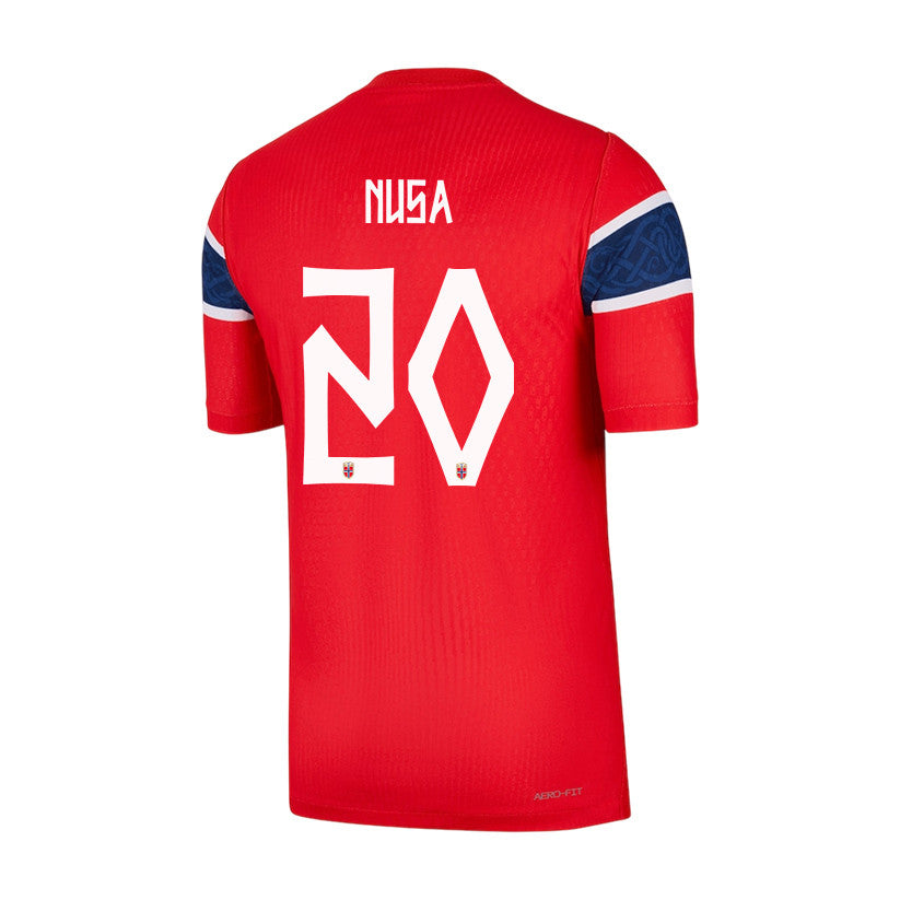 Antonio Nusa #20 Norway National Team 2026 World Cup Patch Home Soccer Jersey - Red, Men