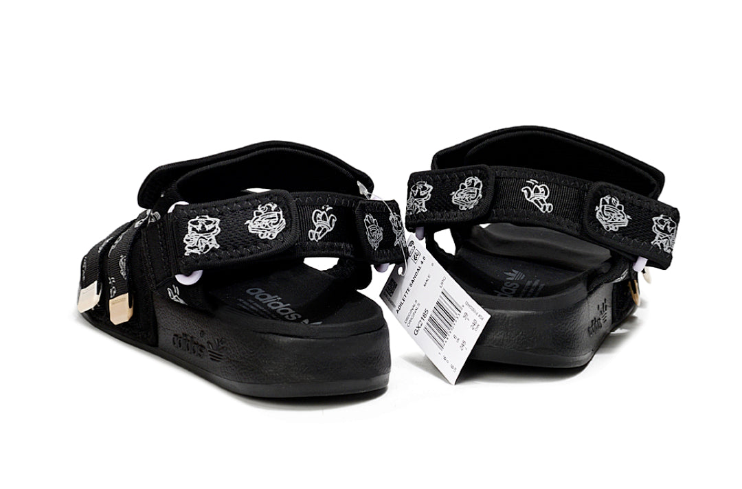Adidas Originals Adilette 4-Strap Sandals Triple Black GZ8825