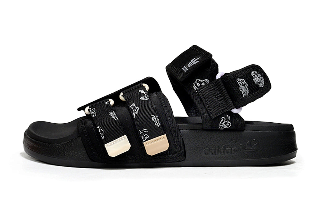 Adidas Originals Adilette 4-Strap Sandals Triple Black GZ8825