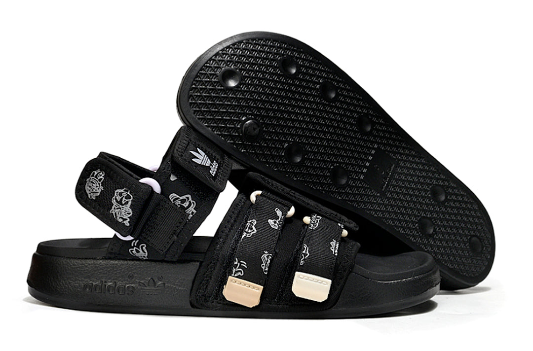 Adidas Originals Adilette 4-Strap Sandals Triple Black GZ8825