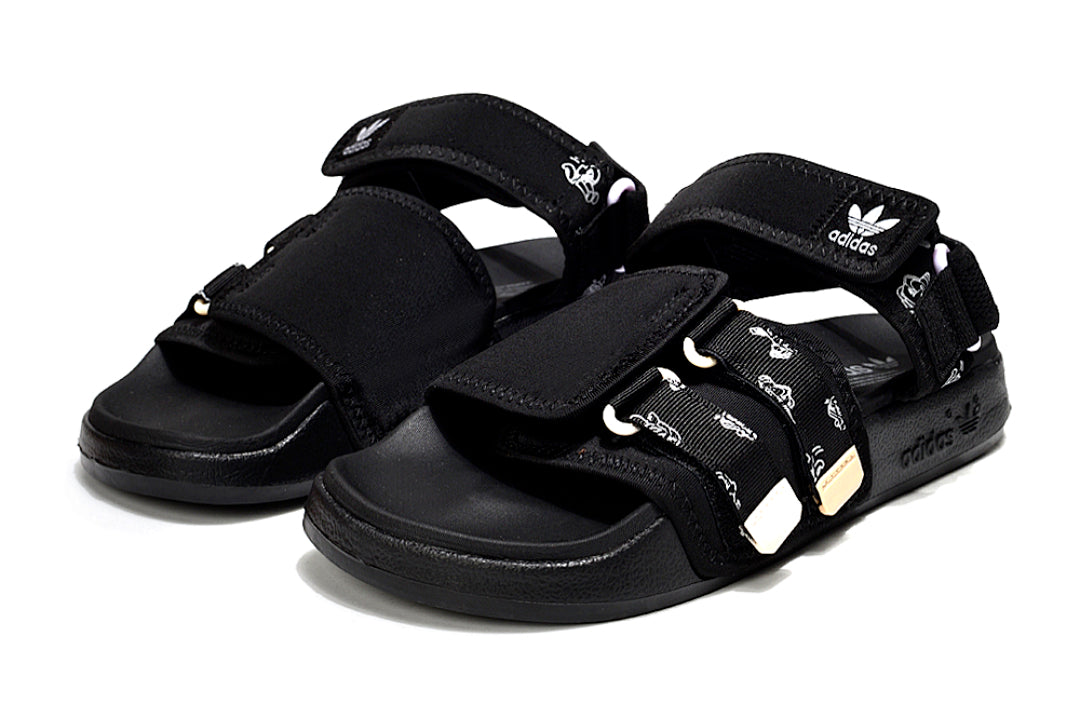 Adidas Originals Adilette 4-Strap Sandals Triple Black GZ8825