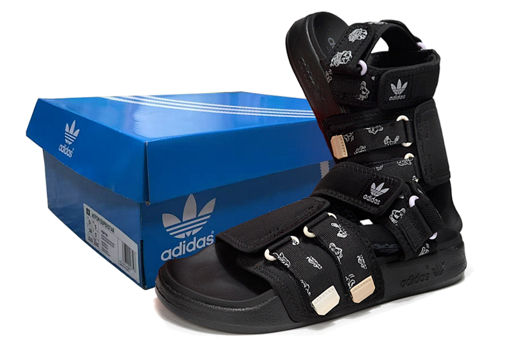 Adidas Originals Adilette 4-Strap Sandals Triple Black GZ8825