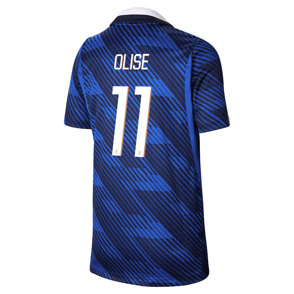 Michael Olise 11 Youth France National Team 2026 Home Soccer Jersey - Blue