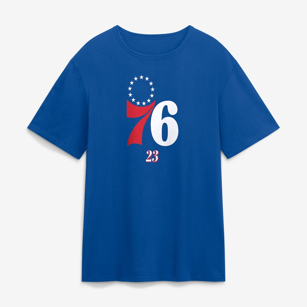 LeBron James Philadelphia 76ers Fanatics In The Paint Name & Number T-Shirt - Royal