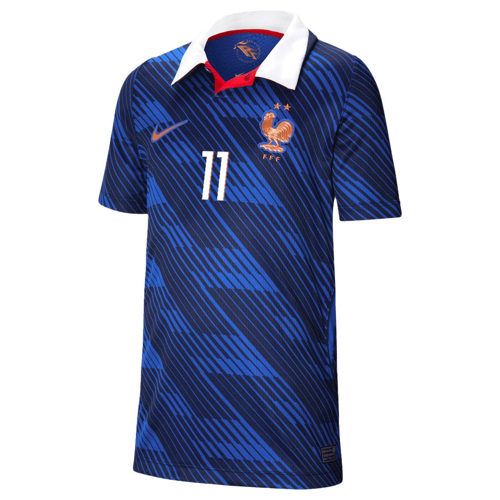Michael Olise 11 Youth France National Team 2026 Home Soccer Jersey - Blue