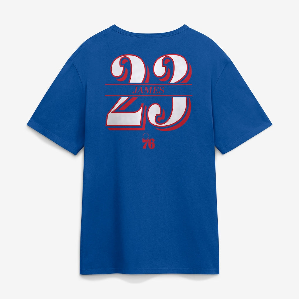 LeBron James Philadelphia 76ers Fanatics In The Paint Name & Number T-Shirt - Royal