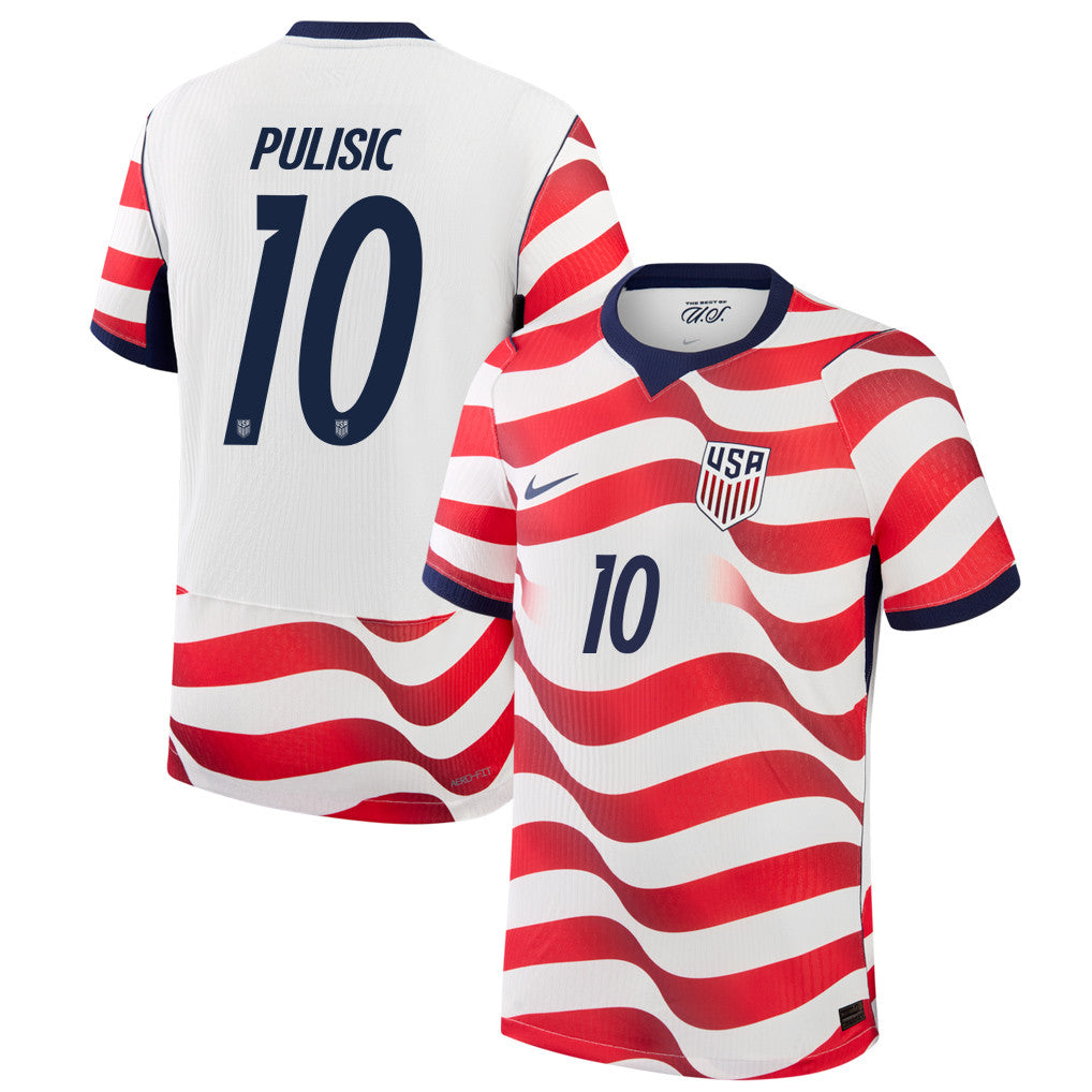 Christian Pulisic 10 USMNT 2026 Home Match Soccer Jersey - White, Men