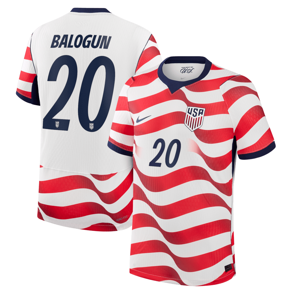 Folarin Balogun 20 USMNT 2026 Home Match Soccer Jersey - White, Men