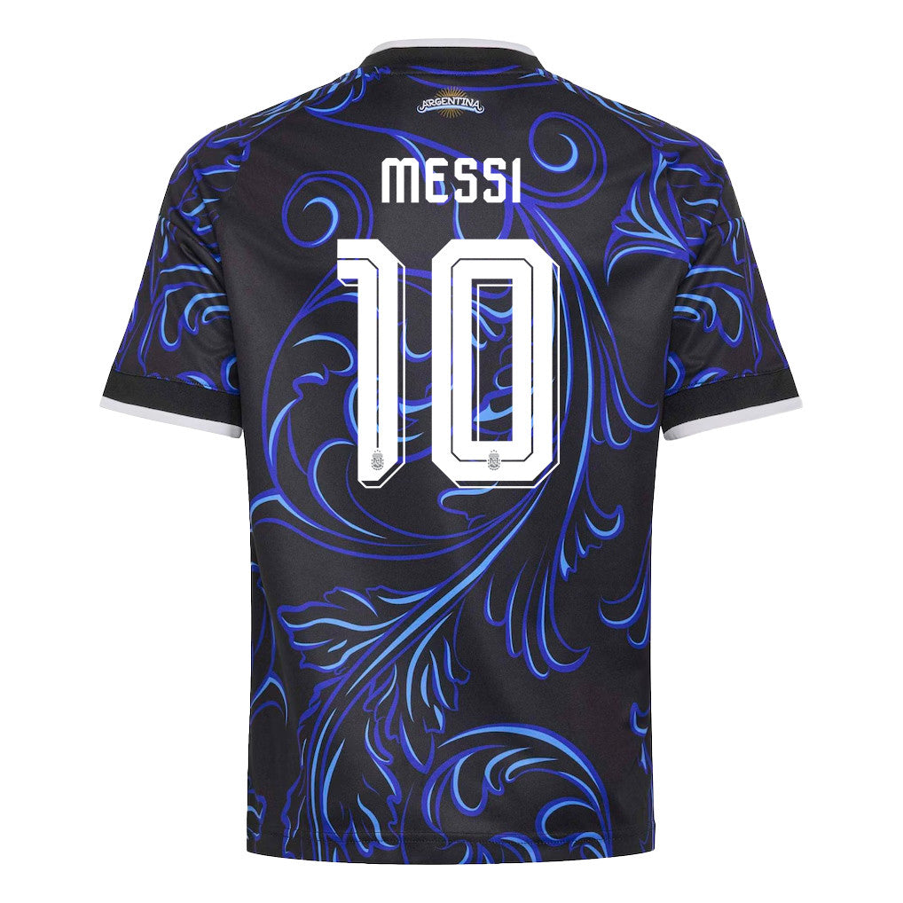Lionel Messi 10 Youth Argentina National Team 2026 Away Soccer Jersey - Black