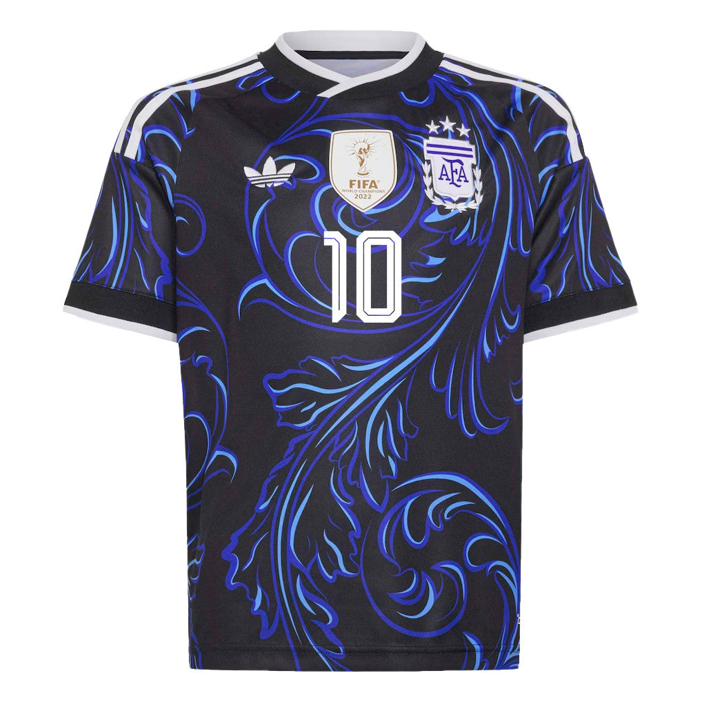 Lionel Messi 10 Youth Argentina National Team 2026 Away Soccer Jersey - Black