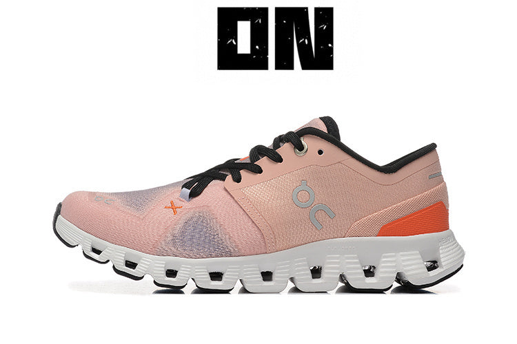 On Cloud X3 Running Shoes Pink-white