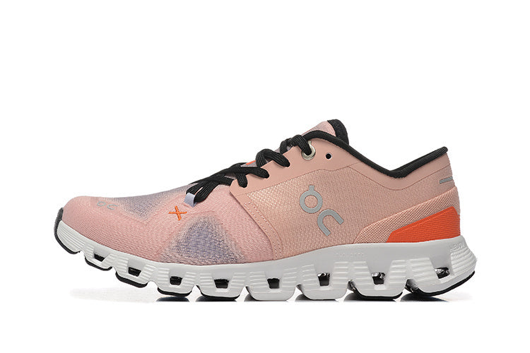 On Cloud X3 Running Shoes Pink-white