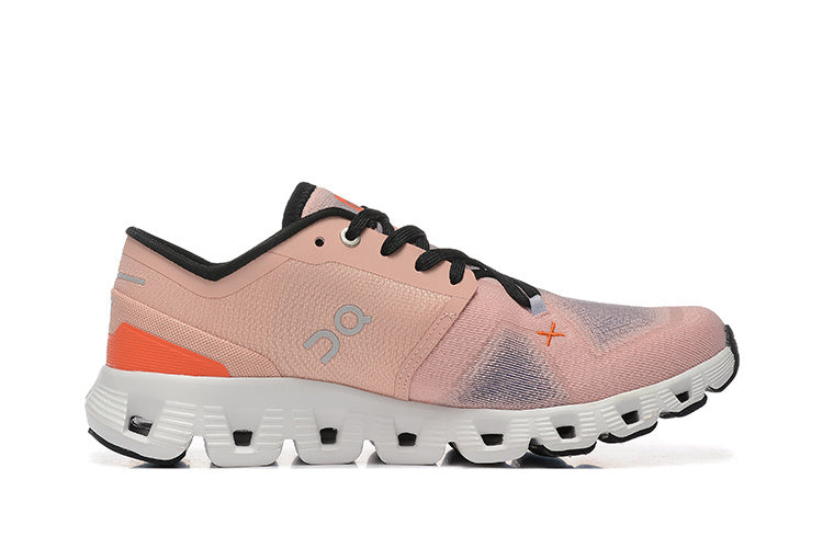 On Cloud X3 Running Shoes Pink-white