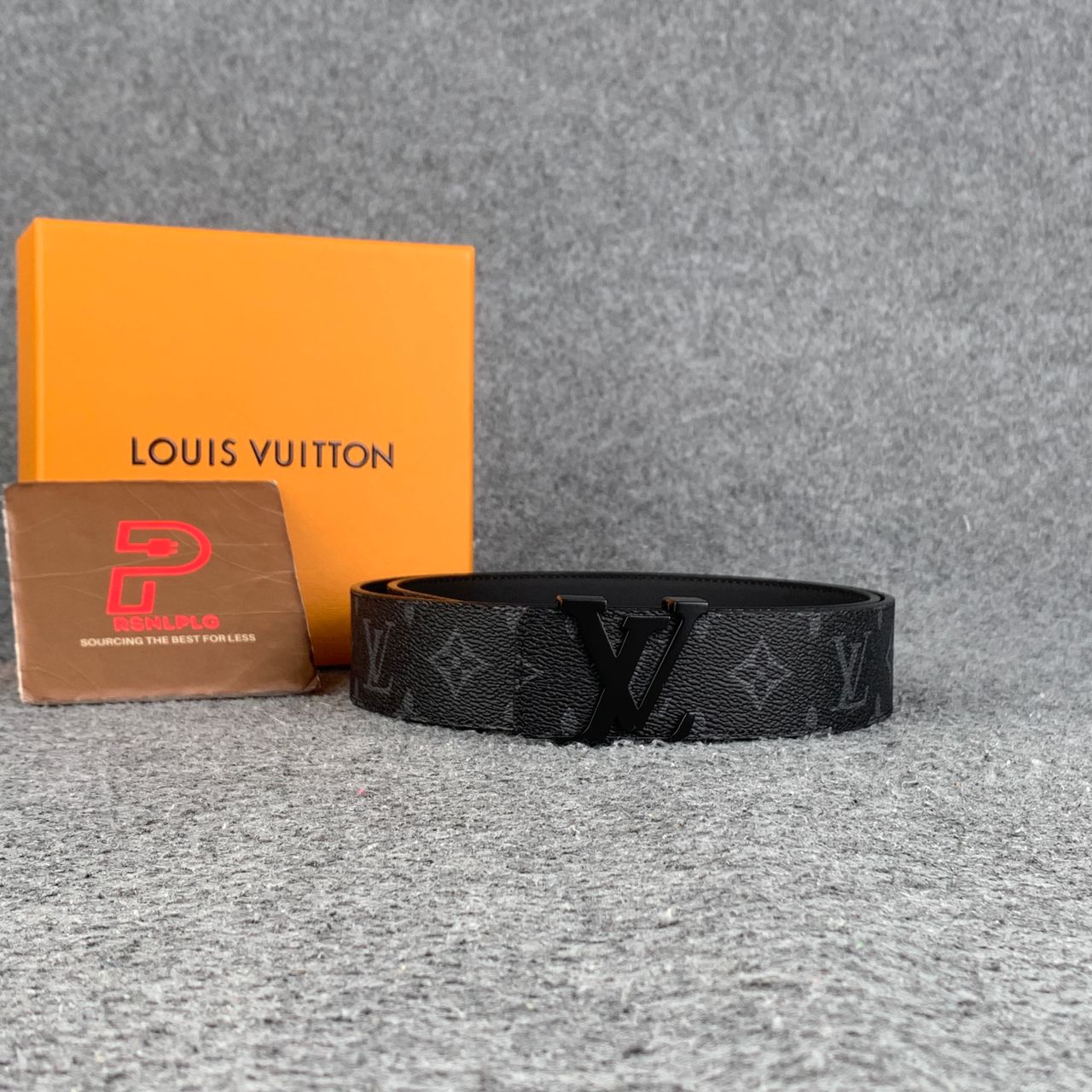 LV Initiales 40mm Belt 'Matte Black'