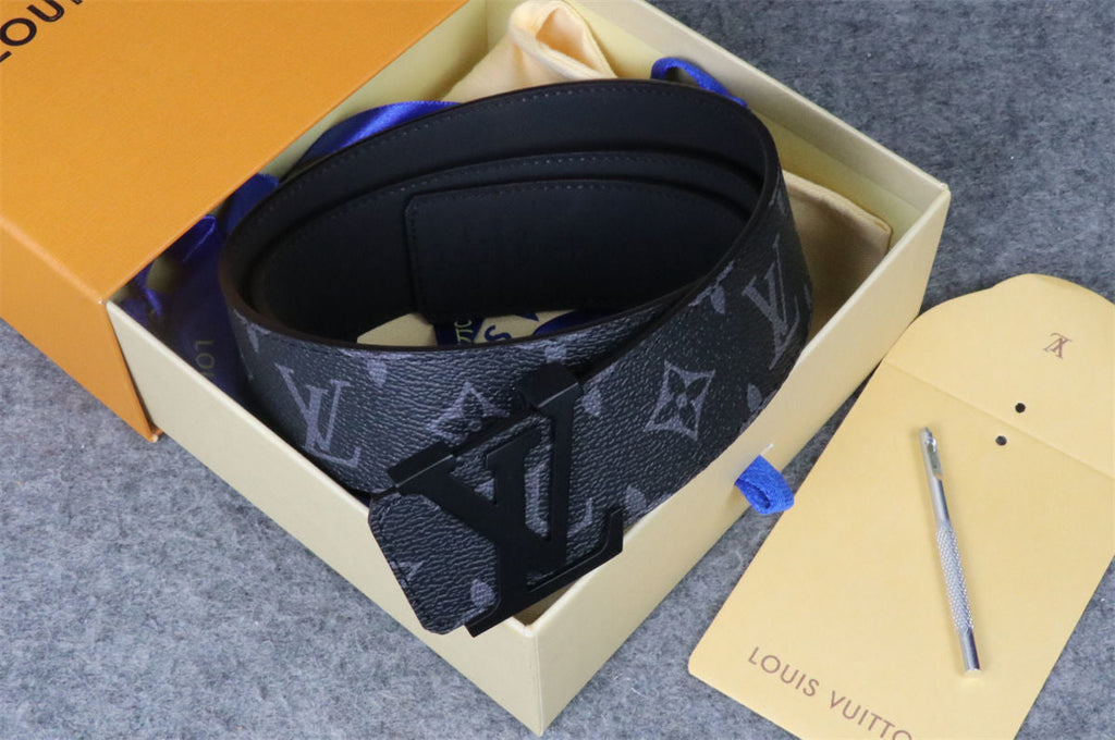 LV Initiales 40mm Belt 'Matte Black'