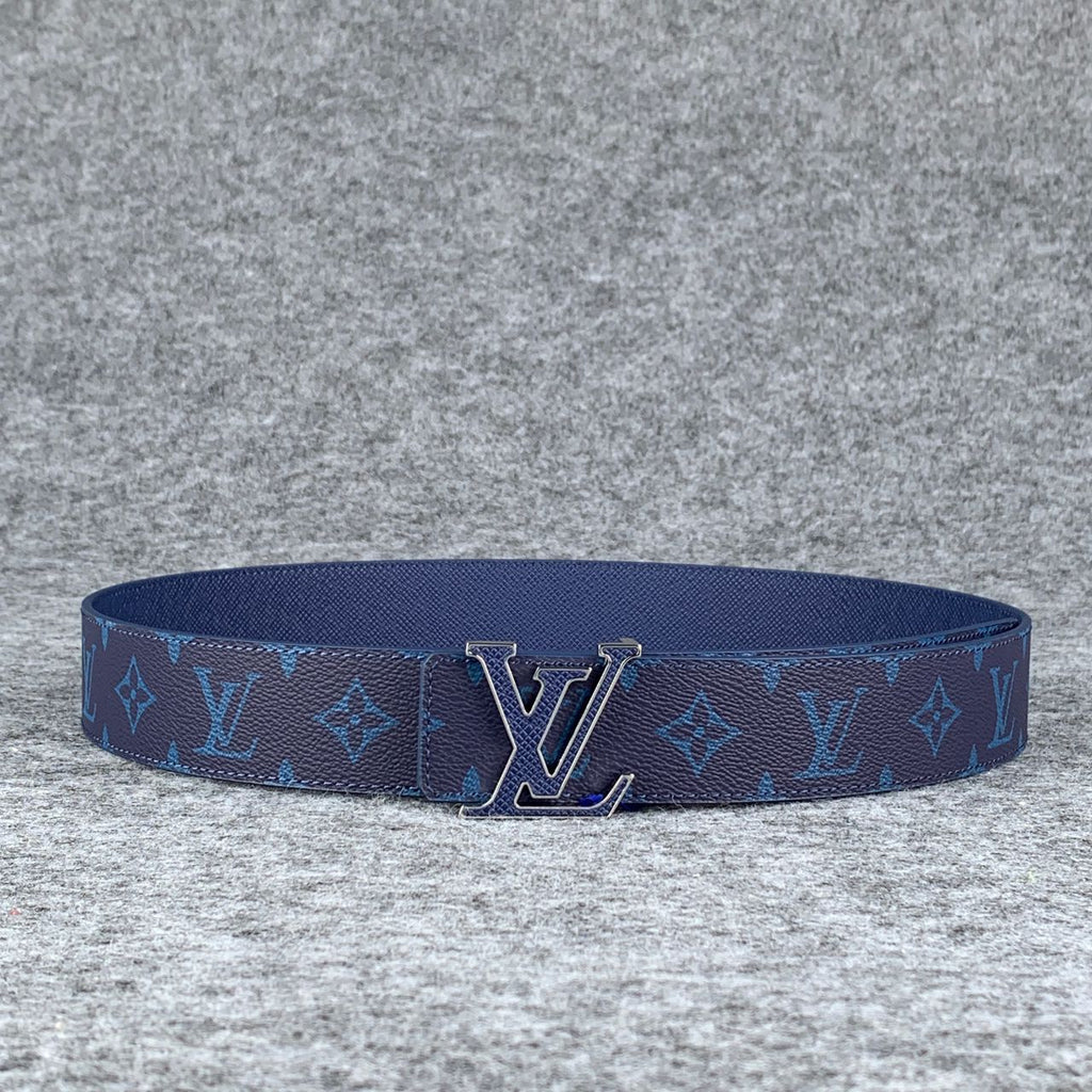 LV Initials 40mm Reversible Belt 'Blue'