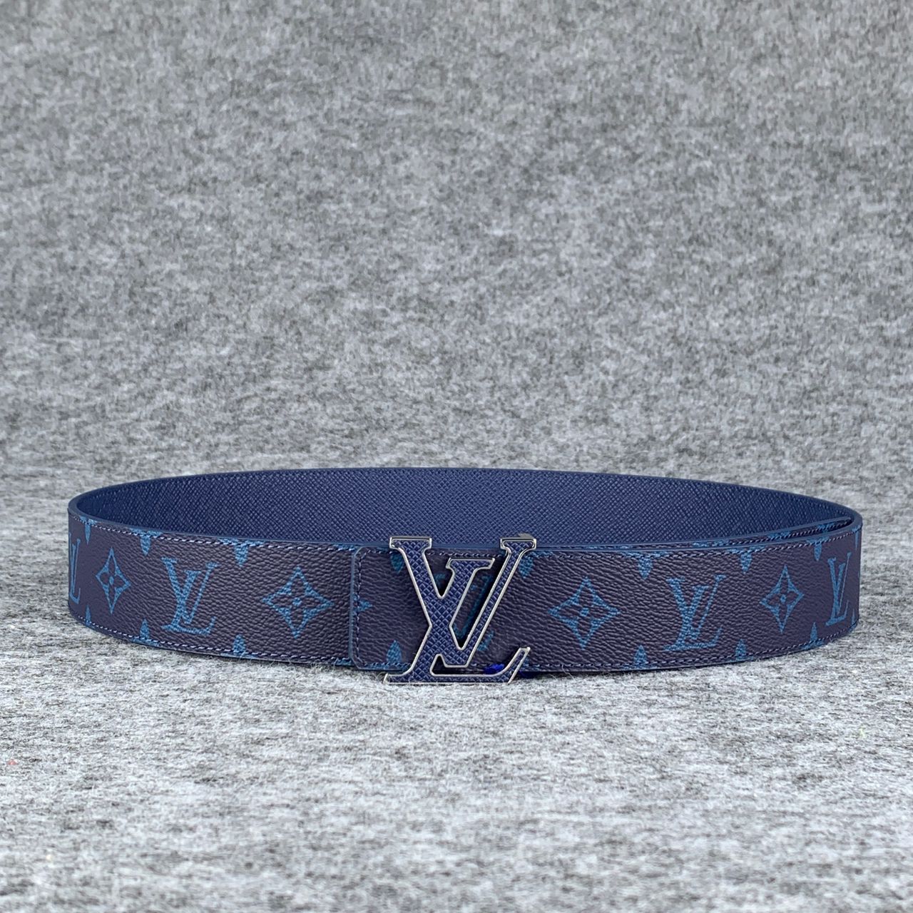 LV Initials 40mm Reversible Belt 'Blue'