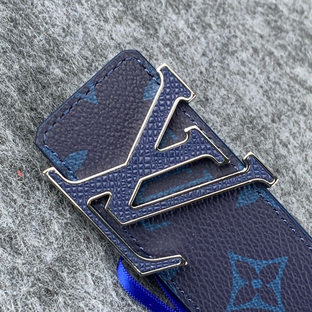 LV Initials 40mm Reversible Belt 'Blue'