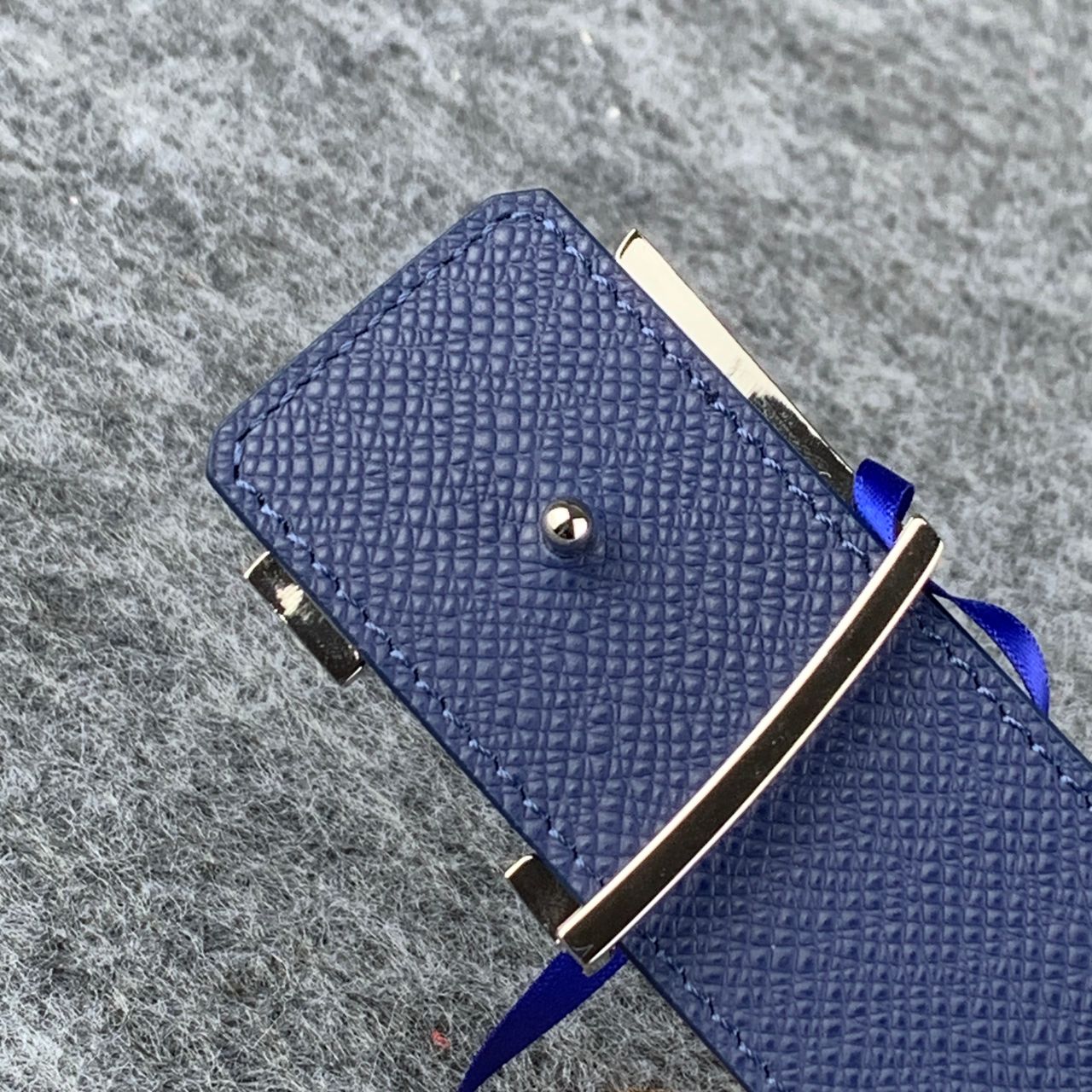 LV Initials 40mm Reversible Belt 'Blue'