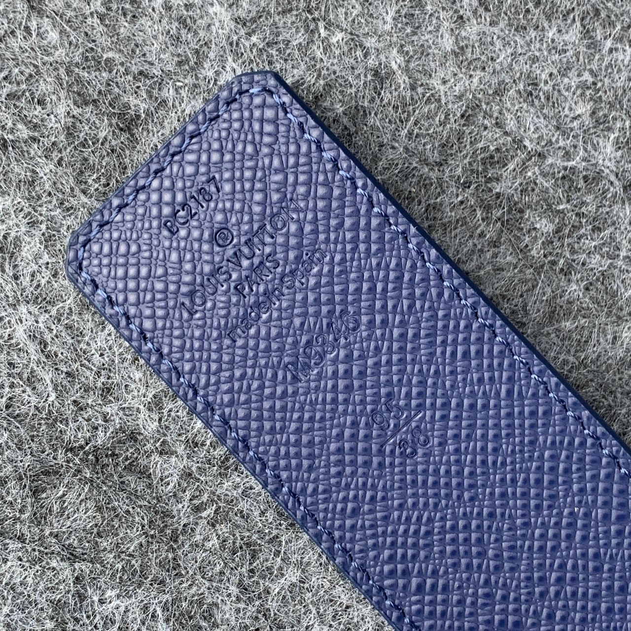 LV Initials 40mm Reversible Belt 'Blue'