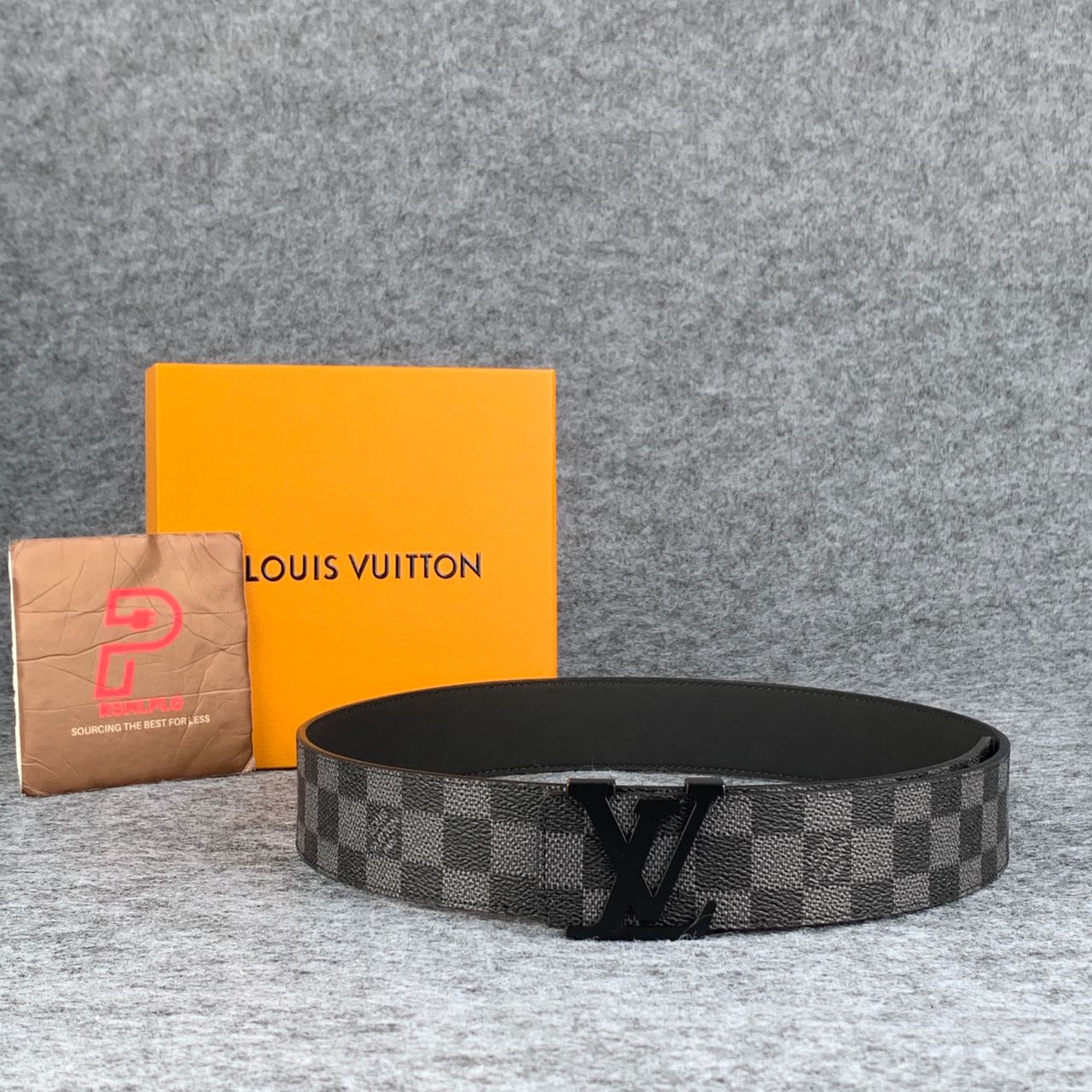 LV Initiales Damier Graphite Belt 'Black Grey'